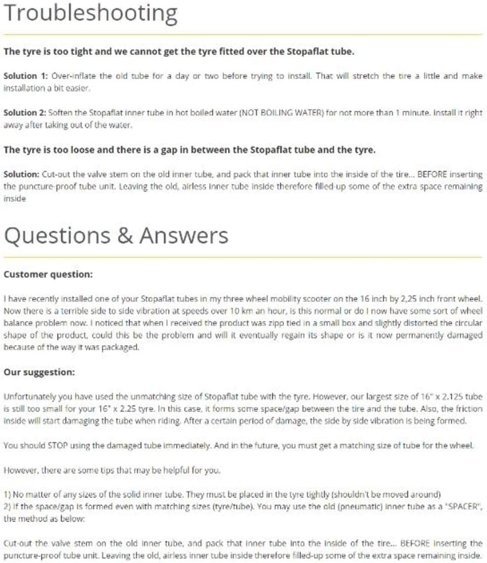 Puncture Proof 26x2.125 Bicycle Inner Tube - Schrader Valve for Hybrid Bikes