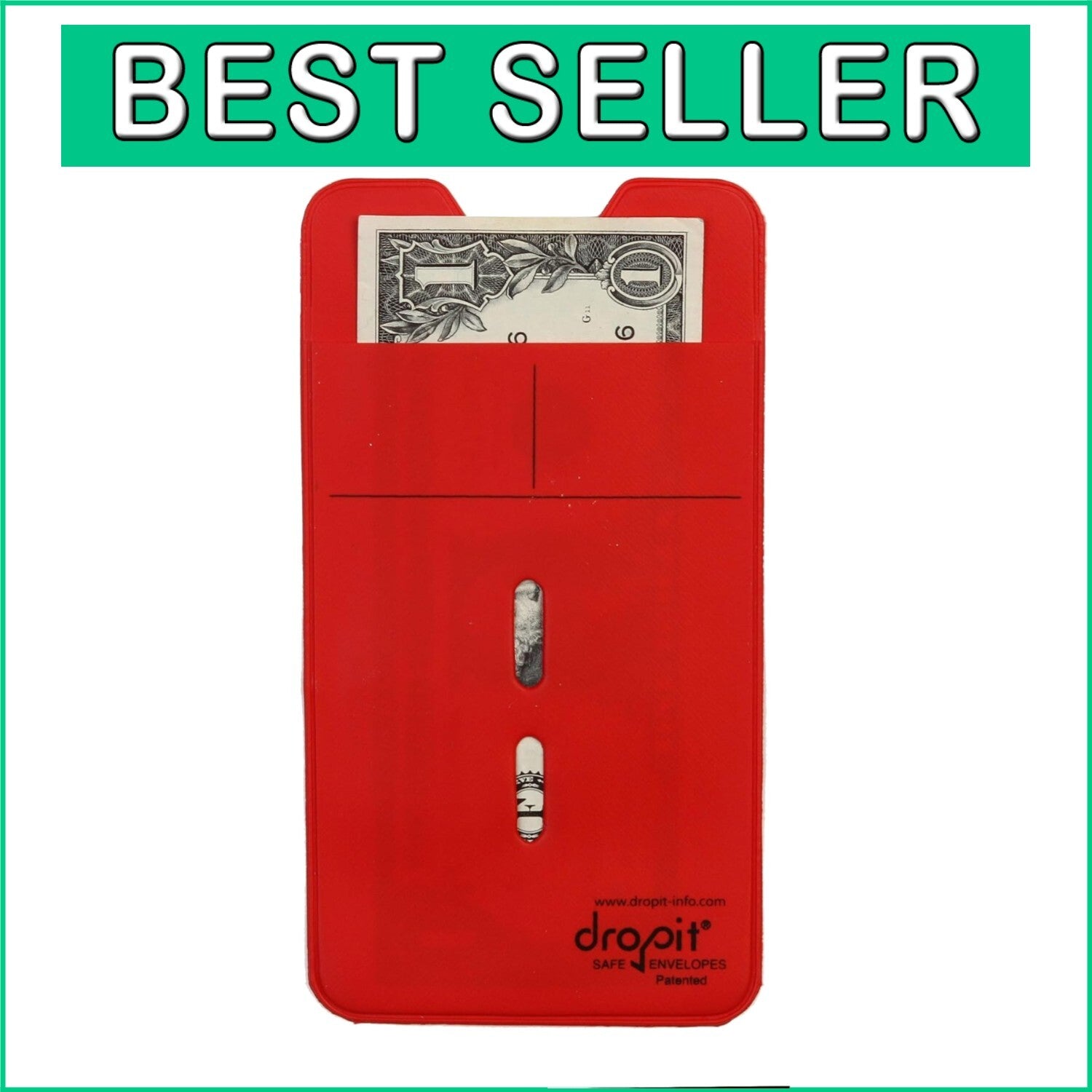 Durable 100-Count Red Vinyl Envelopes for Currency & Document Organization