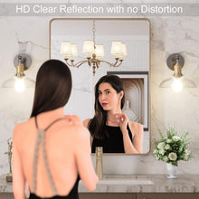 Load image into Gallery viewer, Stylish 20”x30” Gold Frame Wall Mirror - Ideal for Bathroom or Living Spaces