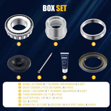 Load image into Gallery viewer, Alloy Steel 4 Set Trailer Wheel Hub Kit with Dust Cover &amp; Cotter Pin Included