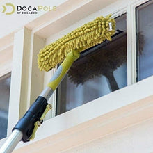 Load image into Gallery viewer, High Reach Extendable Pole 5-12 Ft with Window Squeegee &amp; Chenille Scrubber