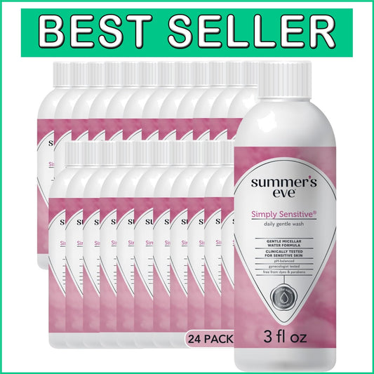 Simply Sensitive Feminine Wash - 3 fl oz TSA Approved, Perfect for On-the-Go