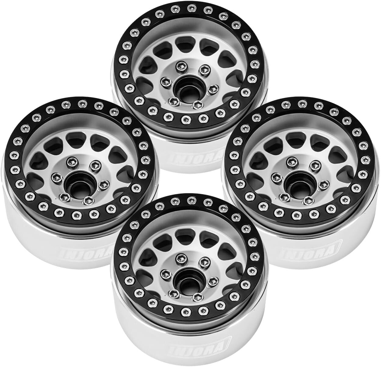 CNC Machined 1.9 Beadlock Wheels with Negative Offset for Axial VS4-10 & MST