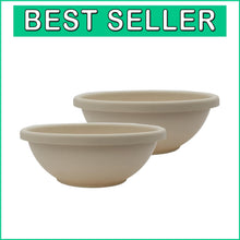 Load image into Gallery viewer, Contemporary Round Shallow Planters with Drainage for Indoor/Outdoor - Pack of 2