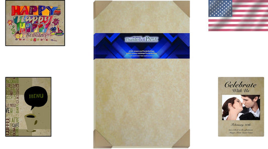 100 Count 11" x 17" Eco-Friendly Parchment Sheets for Vintage Projects & Menus