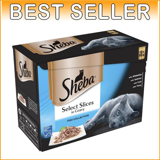 Nutritious Seafood Slices in Gravy - Wet Cat Food for Adults - 12 x 85g