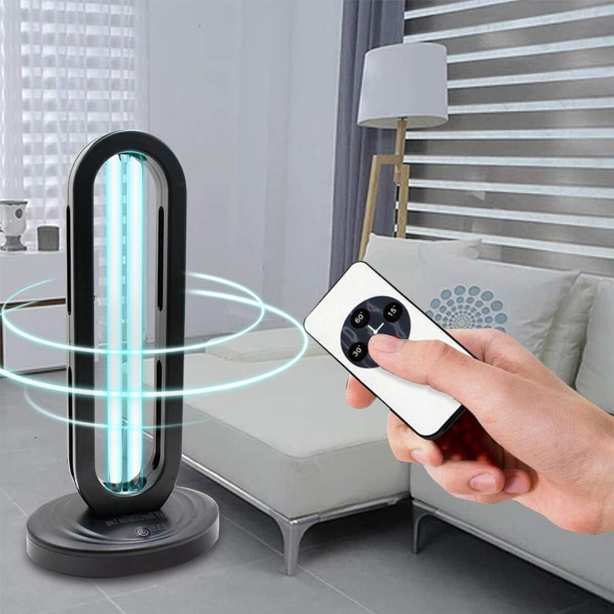 Effective UV Light Sanitization Lamp with Ozone for Clean Air & Odor Elimination