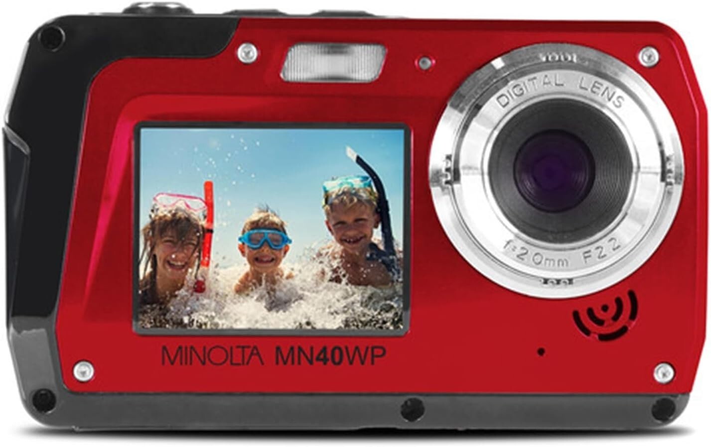 48MP Waterproof Digital Camera with Dual LCD Screens - 2.7K Video Capture