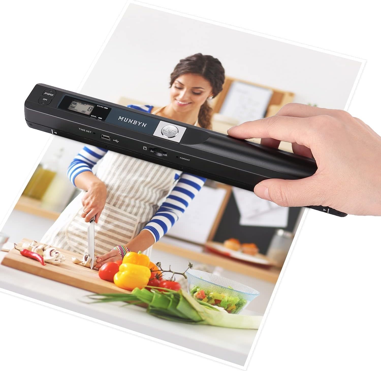 Compact 900 DPI Wand Scanner with USB Connection - Ideal for Easy Digitalization