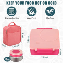 Load image into Gallery viewer, Insulated 54oz Bento Lunch Box and Soup Jar for Kids - Convenient &amp; Practical