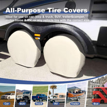 Load image into Gallery viewer, Universal Fit Tire Covers in White - Tough 39''-42'' Protection for Campers
