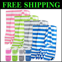 Load image into Gallery viewer, Compact Microfiber Beach and Gym Towels Set - Ultra-Light &amp; Super Absorbent