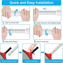 Load image into Gallery viewer, Versatile 3-Piece Telescopic Pool Pole Extending 6.5 to 16.5ft for Any Accessory