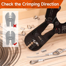 Load image into Gallery viewer, Ergonomic iCrimp 15" Wire Rope Crimping Tool for Aluminum &amp; Copper Sleeves