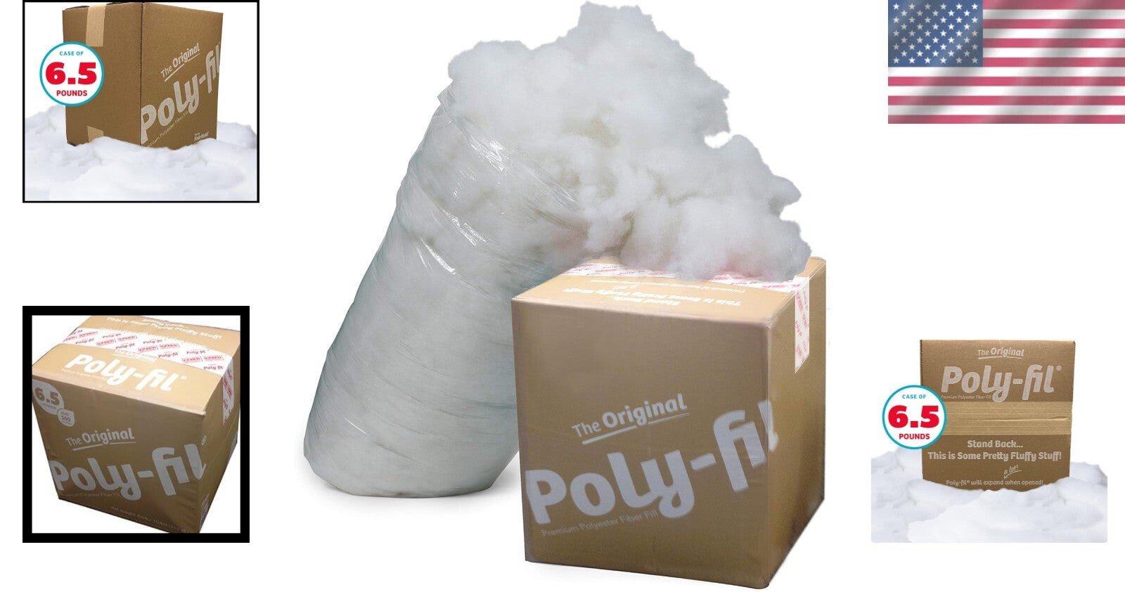 Soft and Resilient Polyester Fiber Fill - Ideal Stuffing for Crafts & Pillows