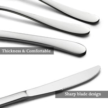 Load image into Gallery viewer, 40-Piece Heavy-Duty Raindrop Silverware Set - Elegant Stainless Steel Flatware