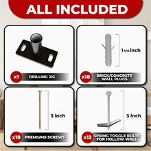 Load image into Gallery viewer, Complete Floating Shelf Bracket Set with Installation Hardware - 6 Inch Rods