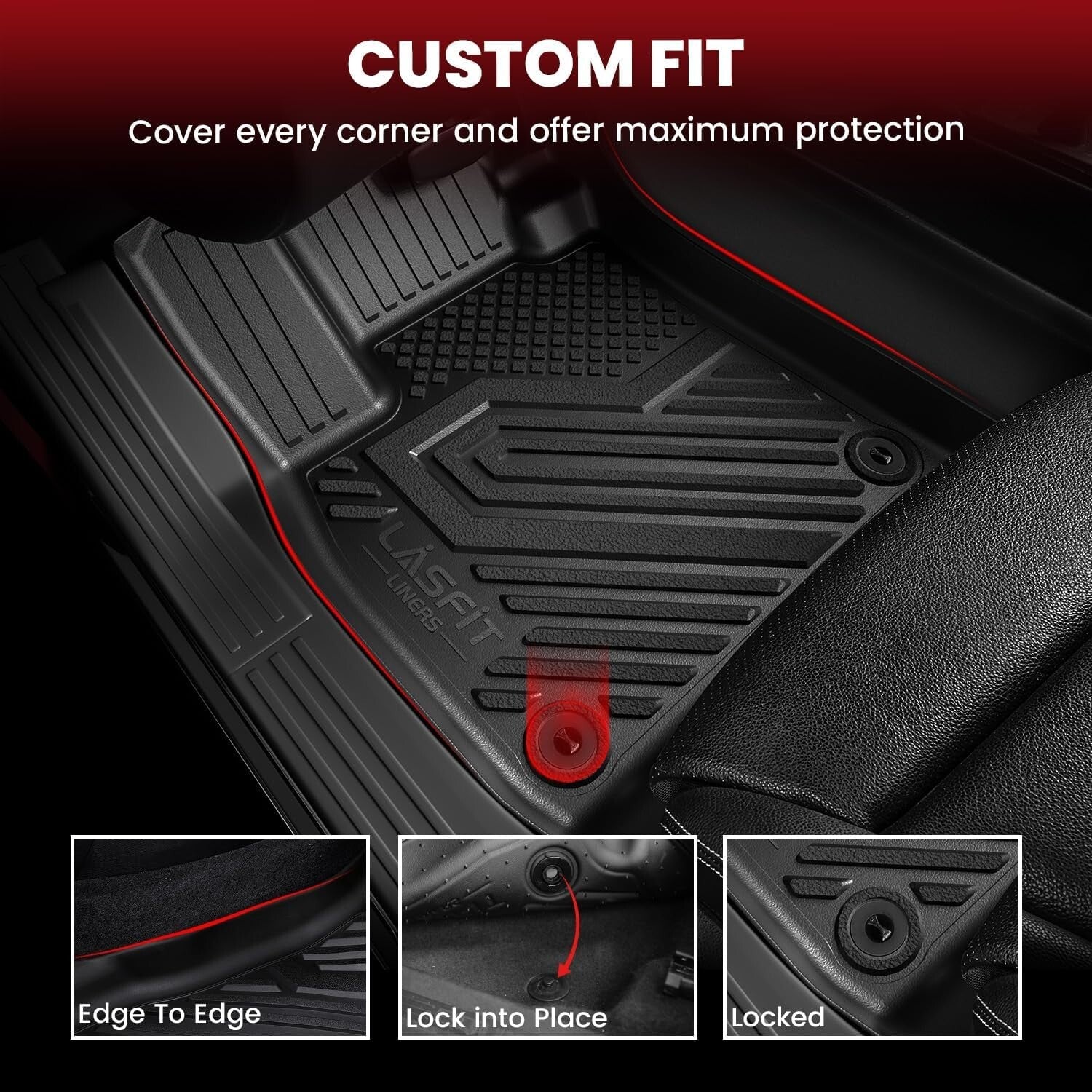Durable Non-Slip Rubber Mats for Lexus RX 2023-2025 - Odorless TPE Liners