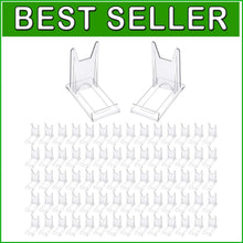 Load image into Gallery viewer, Durable Clear Acrylic Stands - 72 Pack Perfect for Photos, Plates &amp; Artwork