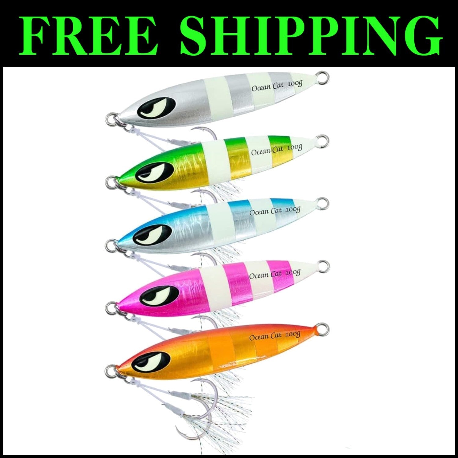 250g Premium Asymmetric Slow Fall Jig with Hooks for Saltwater Fishing Success