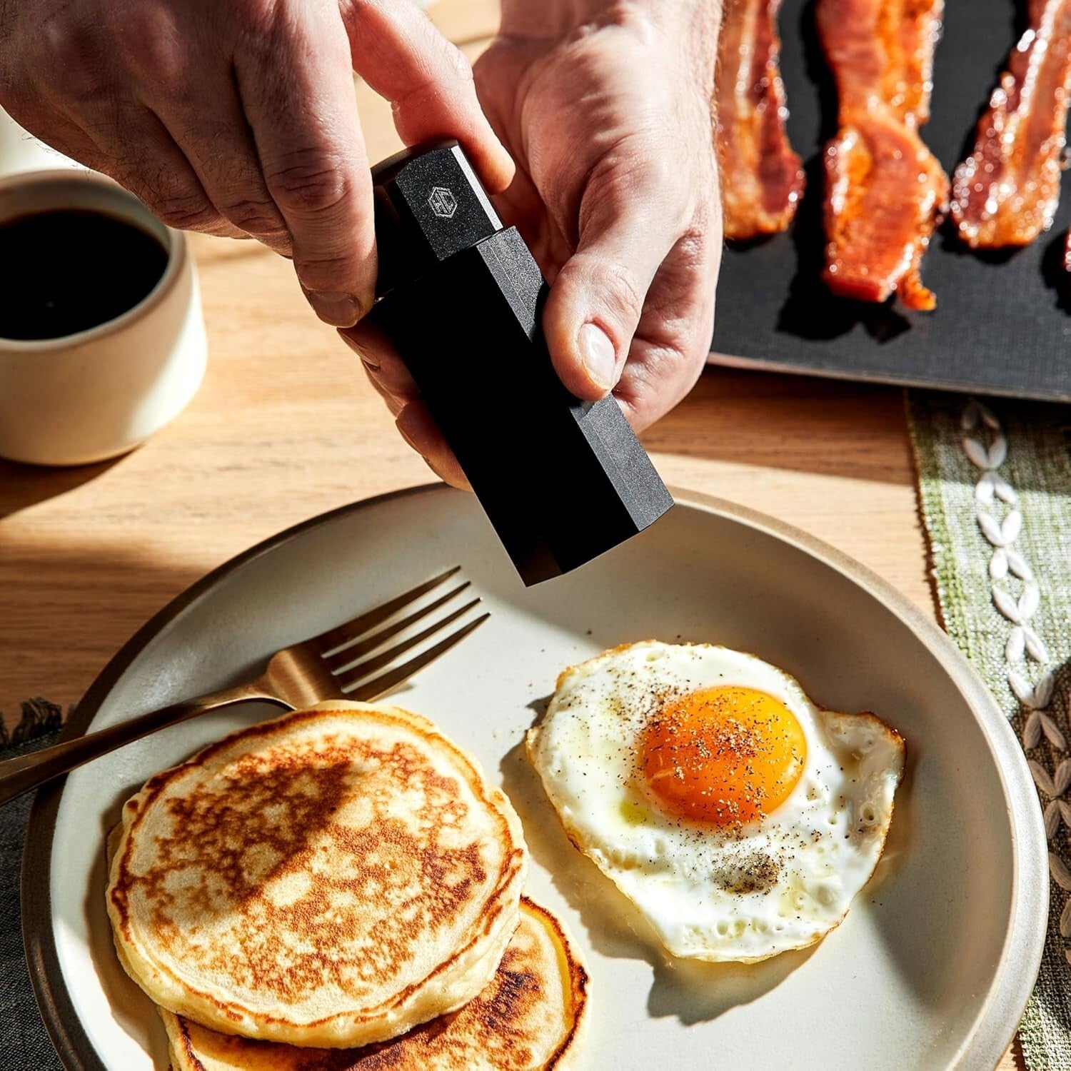 Premium Stainless Steel Salt and Pepper Mill Set with Adjustable Burr Grinder