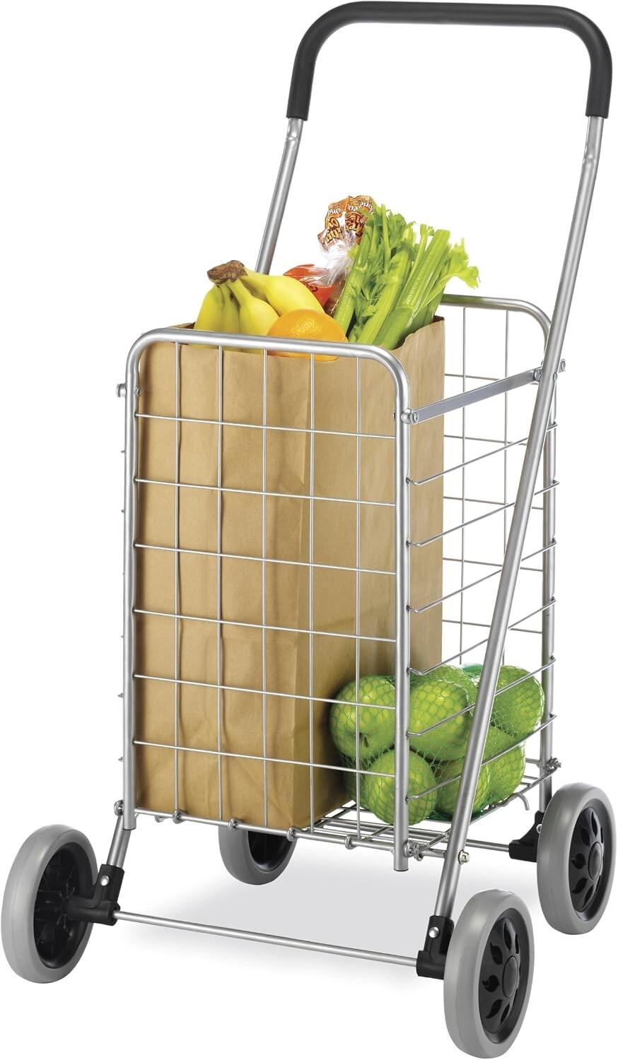 Versatile Folding Shopping Utility Cart for Groceries, Laundry & Gear - 7 lbs
