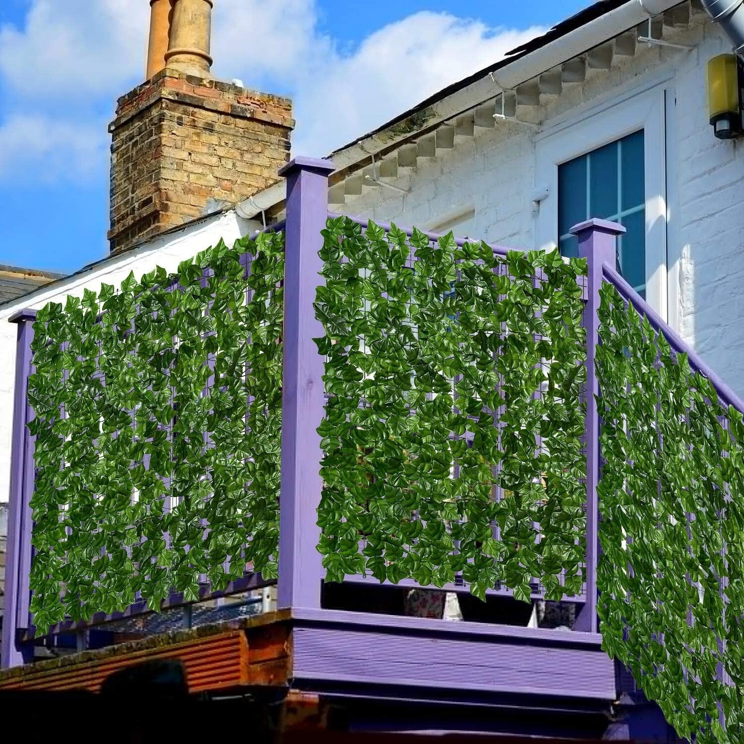 Stunning 157.5x59in Artificial Ivy Hedge Privacy Fence - Indoor/Outdoor Decor