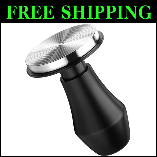 Ergonomic Espresso Tamper Set: Ripple Base, Anodized Aluminum Handle, 3 Springs