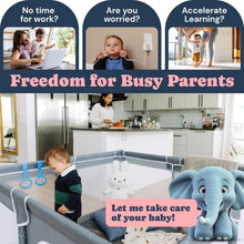 Load image into Gallery viewer, Portable 50” Baby Playpen with Breathable Mesh - Easy Clean &amp; Travel Ready