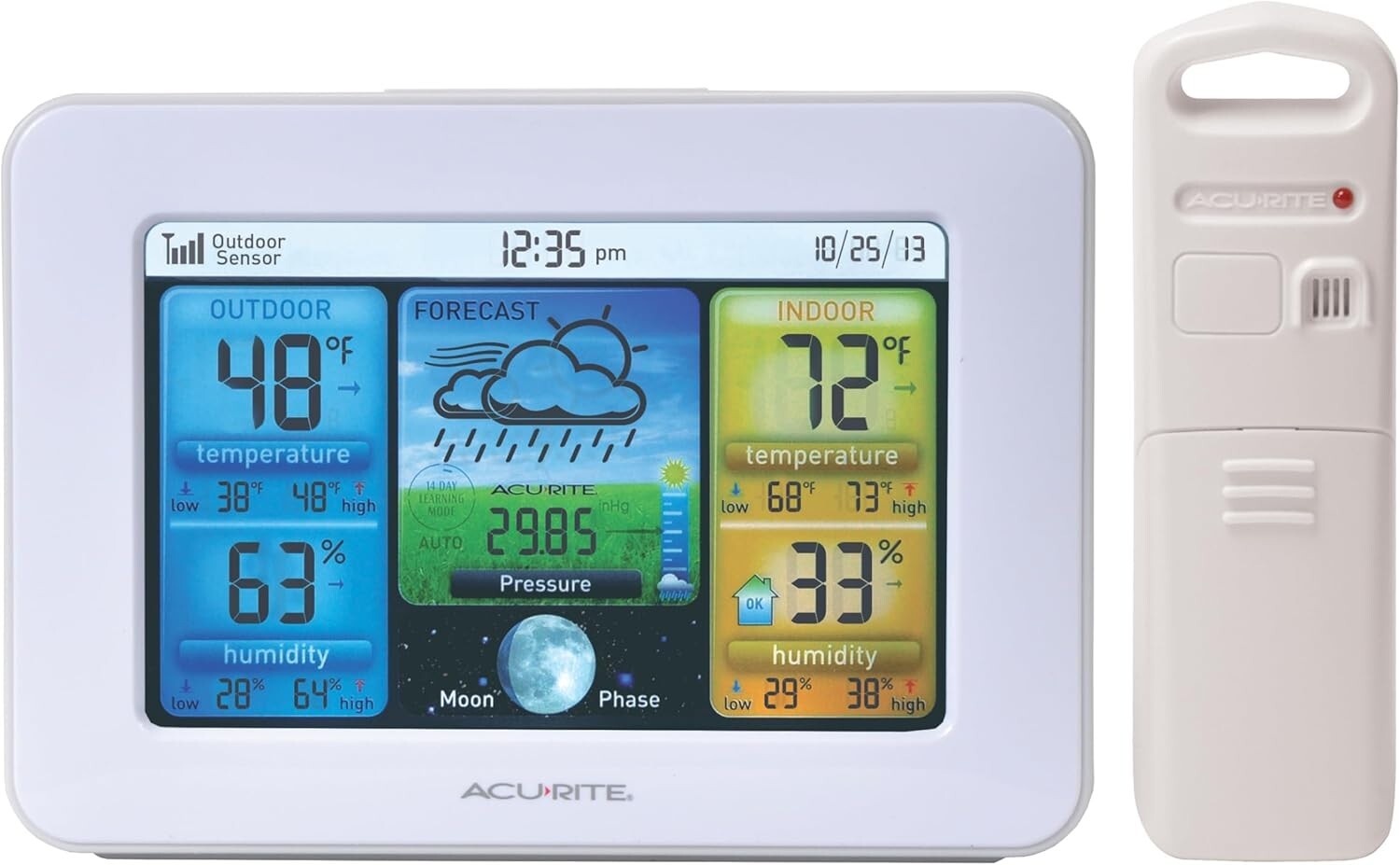 Stylish Weather Station with Humidity Level Indicator - Ideal for Home or Office