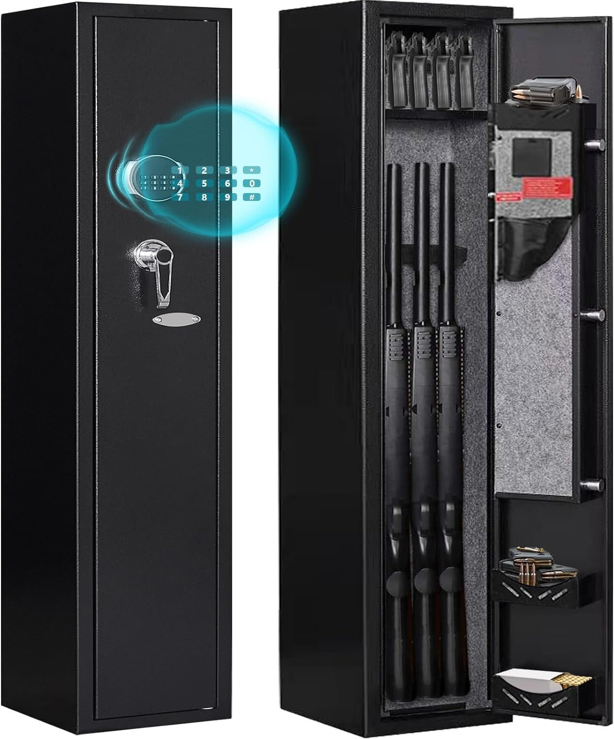 2-Gun Electronic Safety Cabinet for Rifles & Pistols - Quick Access Security