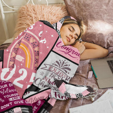 Load image into Gallery viewer, Machine Washable Flannel Graduation Blankets - Perfect Gift for Class of 2025