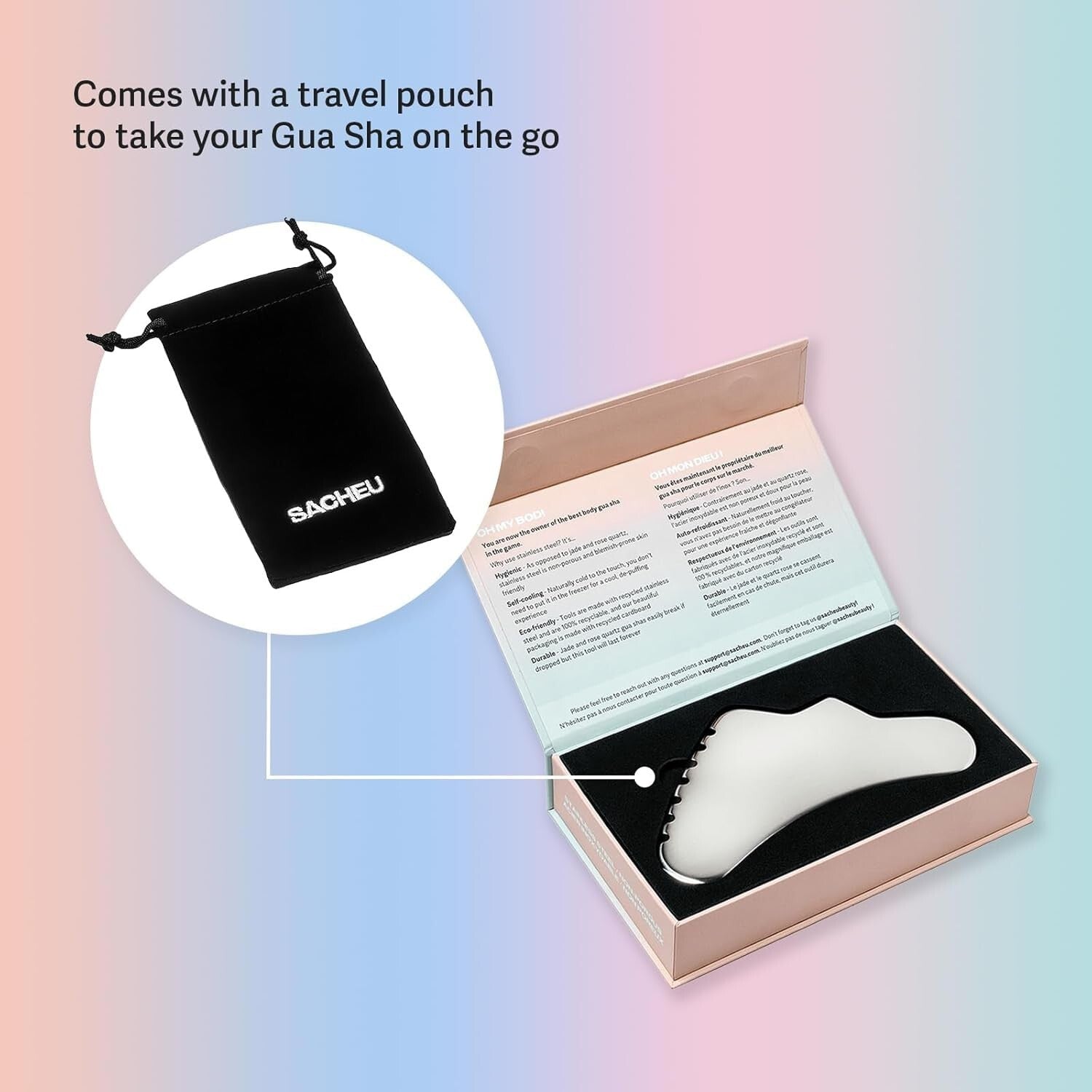 Manual Stainless Steel Gua Sha Tool for Deep Tissue and Plantar Fasciitis Relief