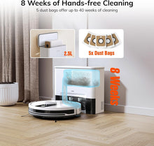 Load image into Gallery viewer, LiDAR Mapping Robot Vacuum with Long-Lasting Self-Empty Station for Smart Homes