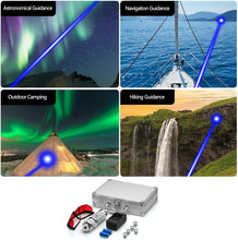 Load image into Gallery viewer, Lightweight 500 Lumen Blue Flashlight with Adjustable Beam for Hiking &amp; Camping
