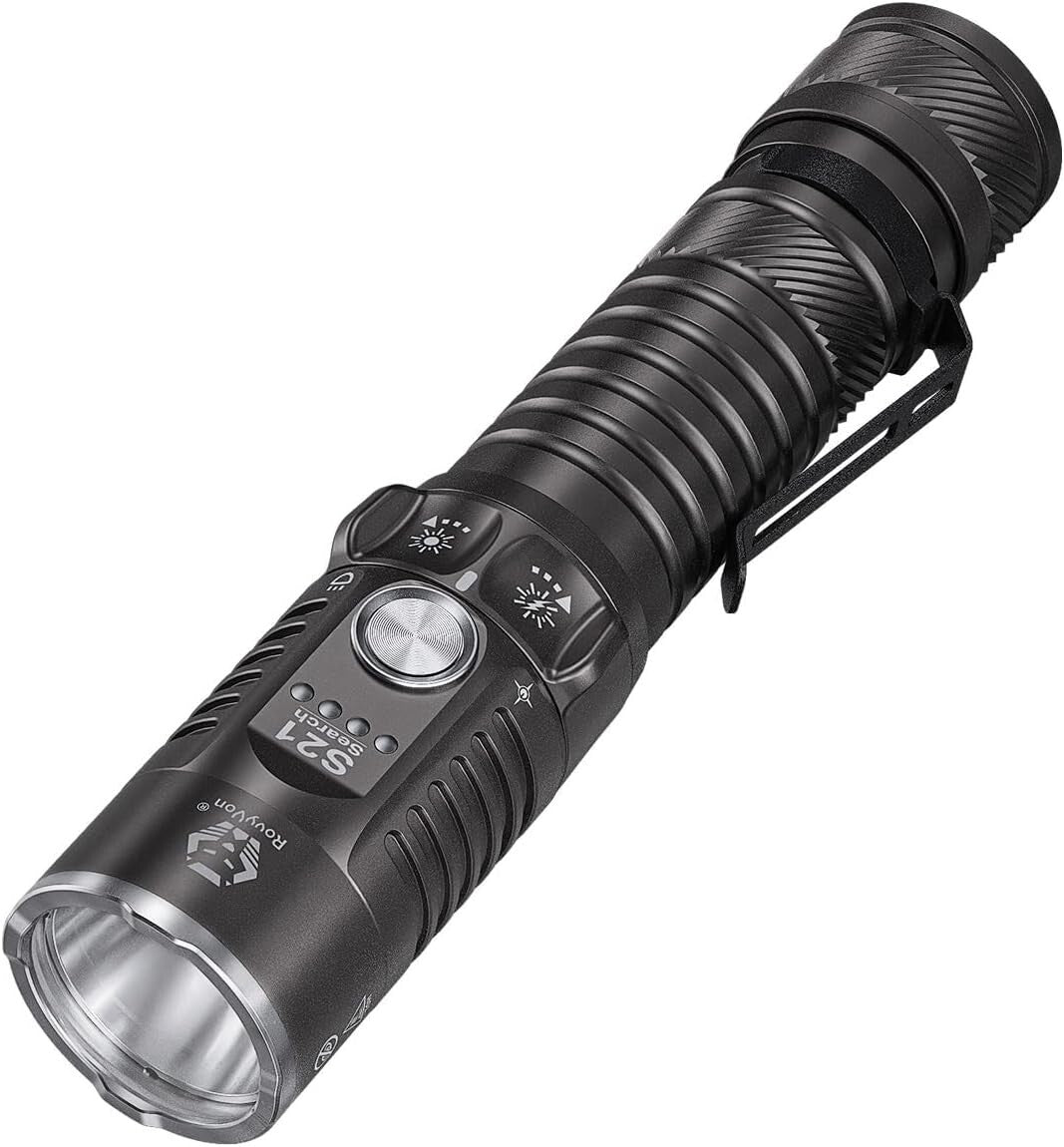 High Power EDC Flashlight with 400m Throw, Non-Slip Grip & Impact Resistance