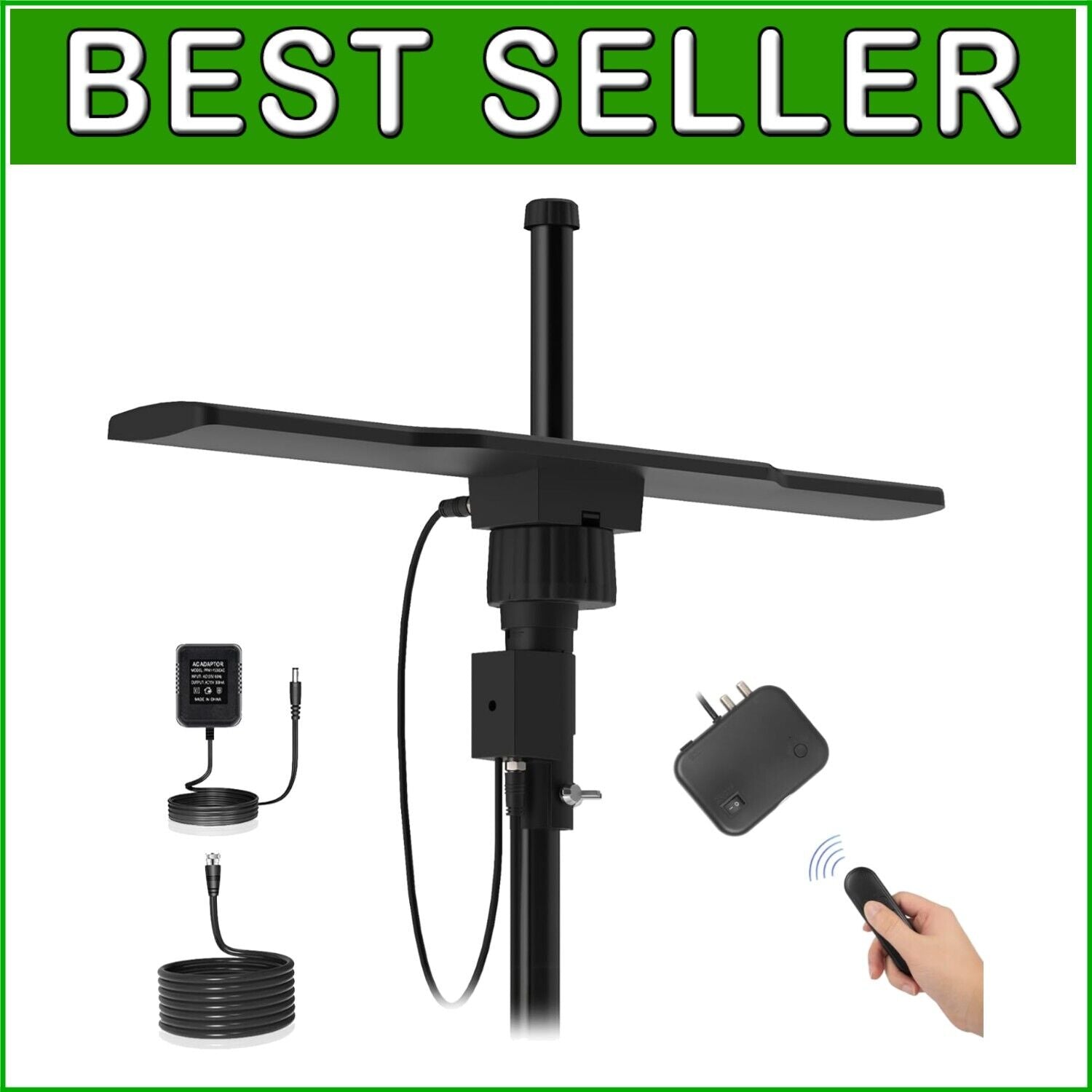 Dual Polarized 2025 Outdoor TV Antenna: 99 Channels & 35ft Cable Included