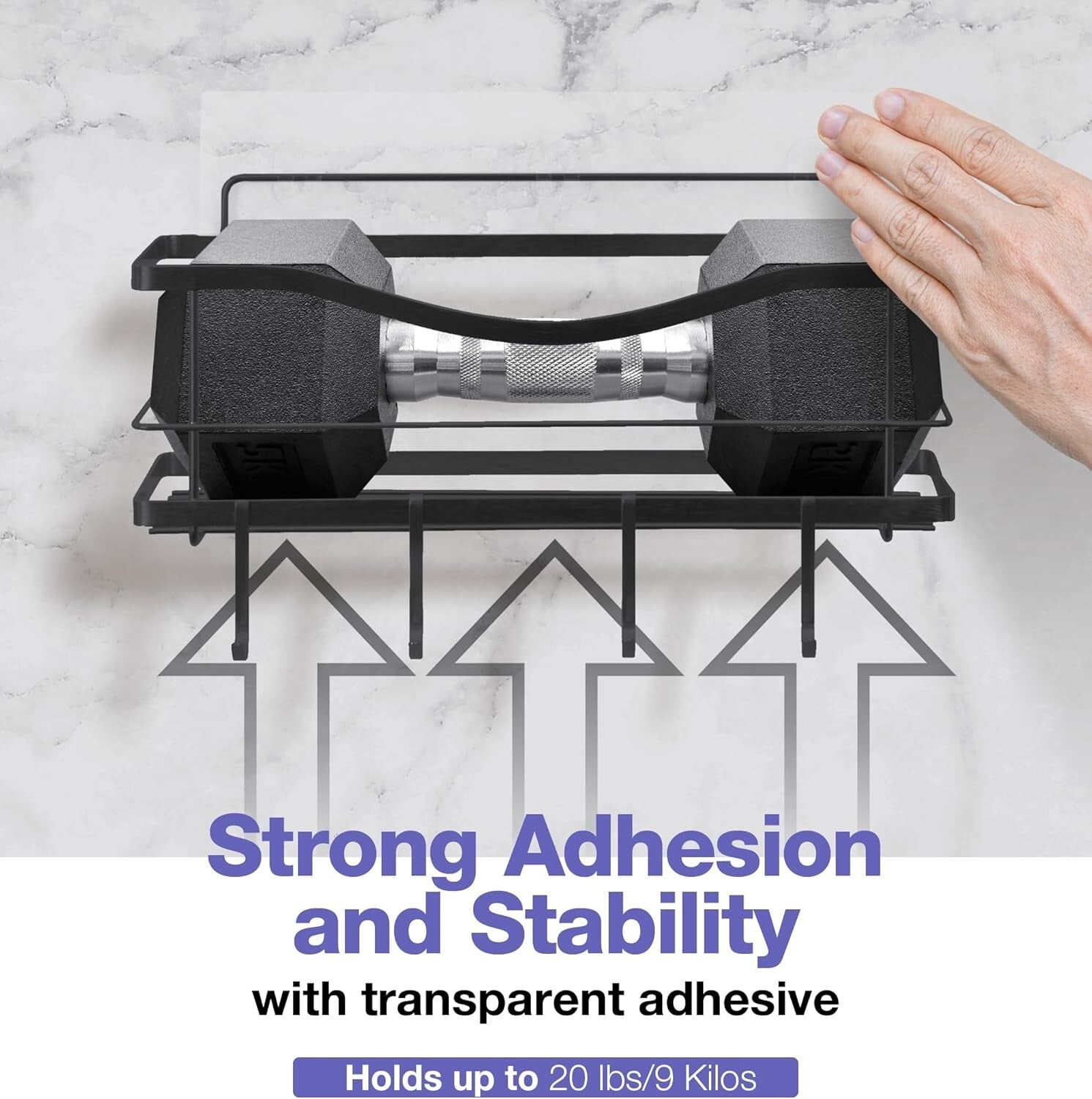 Minimalist Shower Caddy & Soap Holder - Scratch-Resistant Stainless Steel 15 lbs