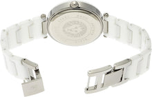 Load image into Gallery viewer, Chic Women's Black Ceramic Watch with Diamond Details and Glossy White Dial