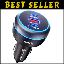 Load image into Gallery viewer, 230W Fast USB-C Car Charger - Dual Type C and USB-A Multi-Device Adapter