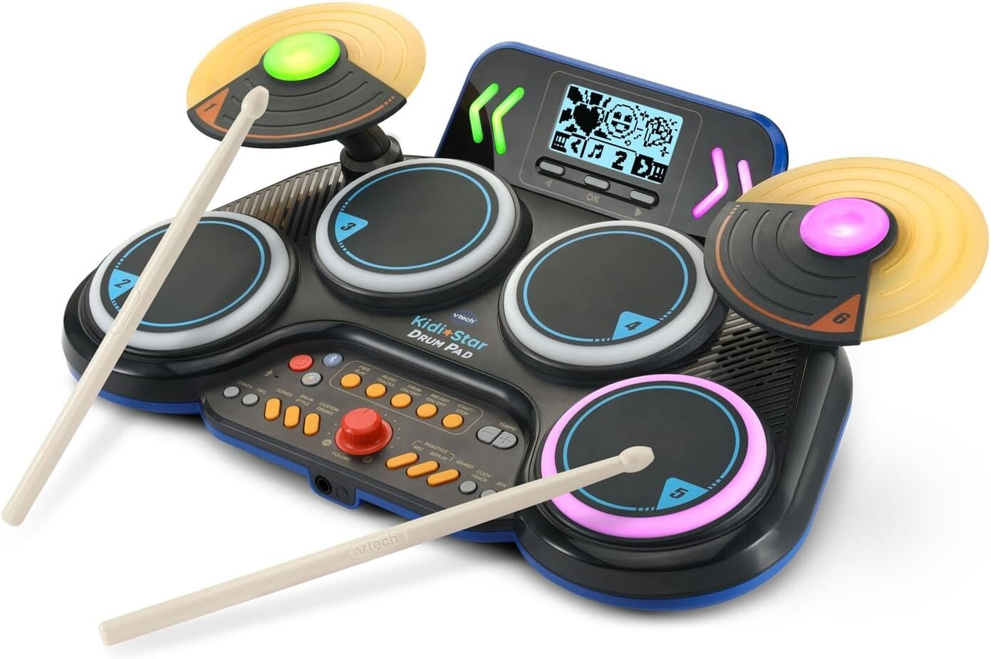 Interactive Kidi Star Drum Pad for Kids - Bluetooth, Recording & Games Included