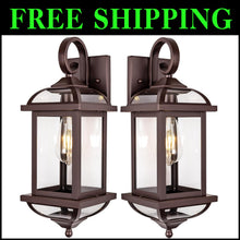Load image into Gallery viewer, Elegant 18” Oil Rubbed Bronze Outdoor Lights - Durable Anti-Rust Wall Fixtures