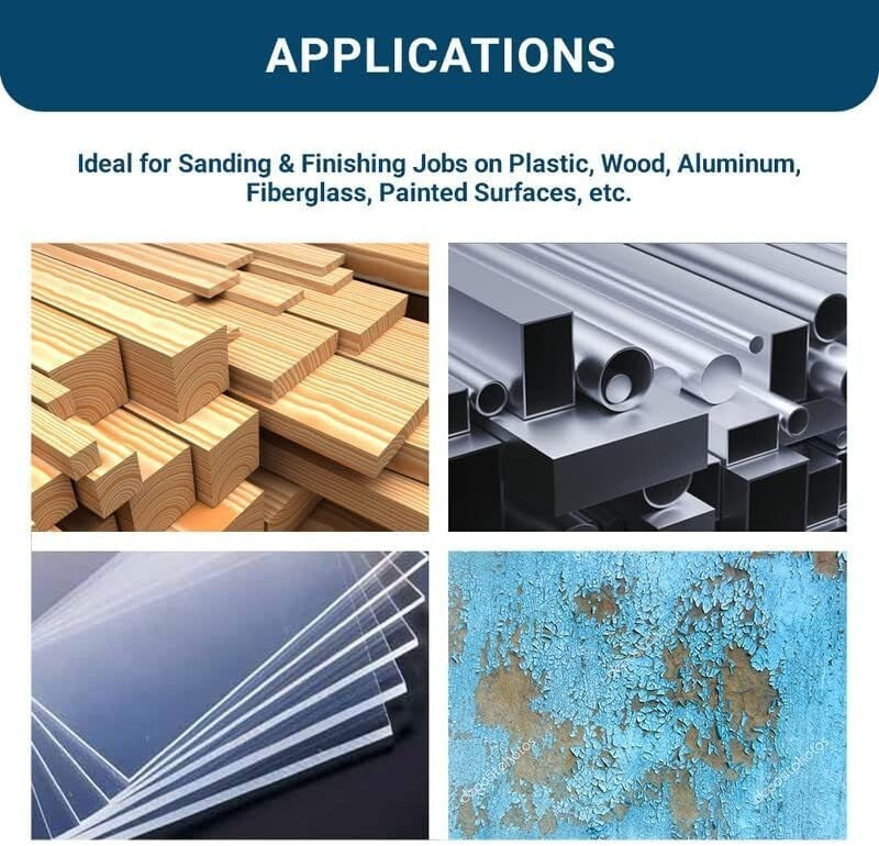 Durable 80 Grit Sanding Discs Roll - 6" PSA Aluminum Oxide for Orbital Sanders