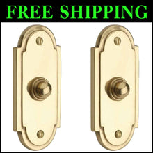 Load image into Gallery viewer, Elegant Lacquered Brass Doorbell Push Button - Vintage Colonial Style, Set of 2