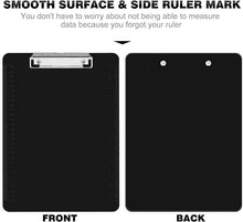 Load image into Gallery viewer, Versatile 25 Pack Black Clipboards, Letter Size 12.5x9, Low-Profile Clip Design