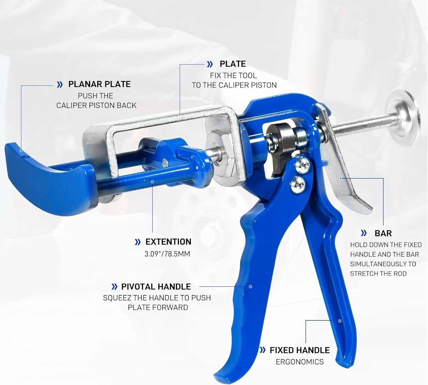 Dual Disc Brake Caliper Compressor Tool for Easy Automotive Brake Maintenance
