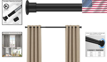 Load image into Gallery viewer, Heavy-Duty Adjustable Tension Curtain Rod 42-123in - No Drill &amp; Anti-Slip Design