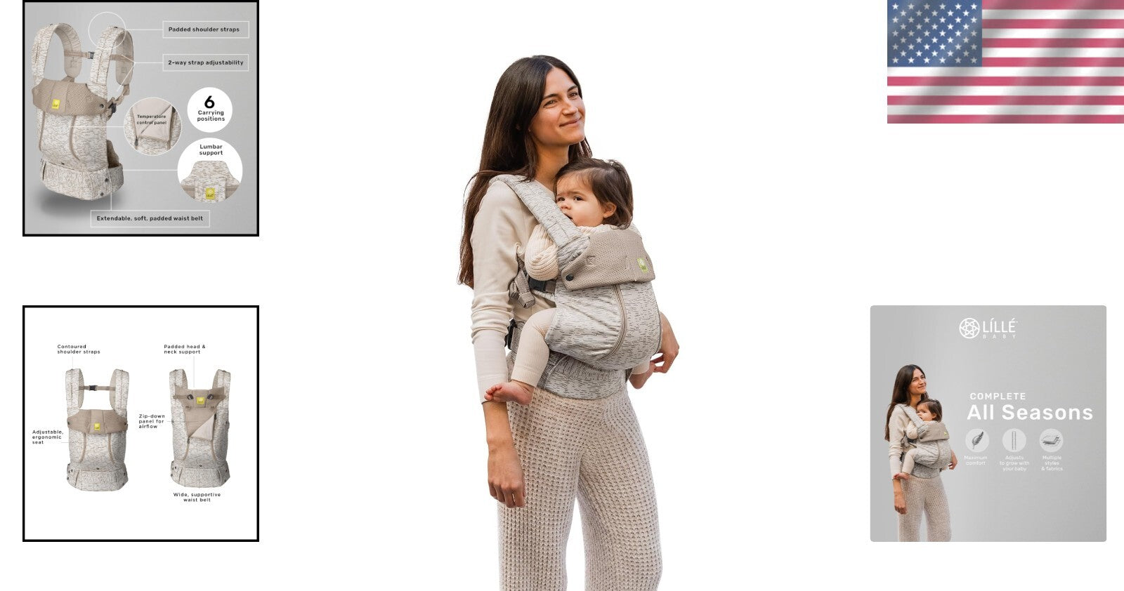 Adjustable Ergonomic Baby Carrier - Perfect for Infants and Toddlers - 7-45 lbs