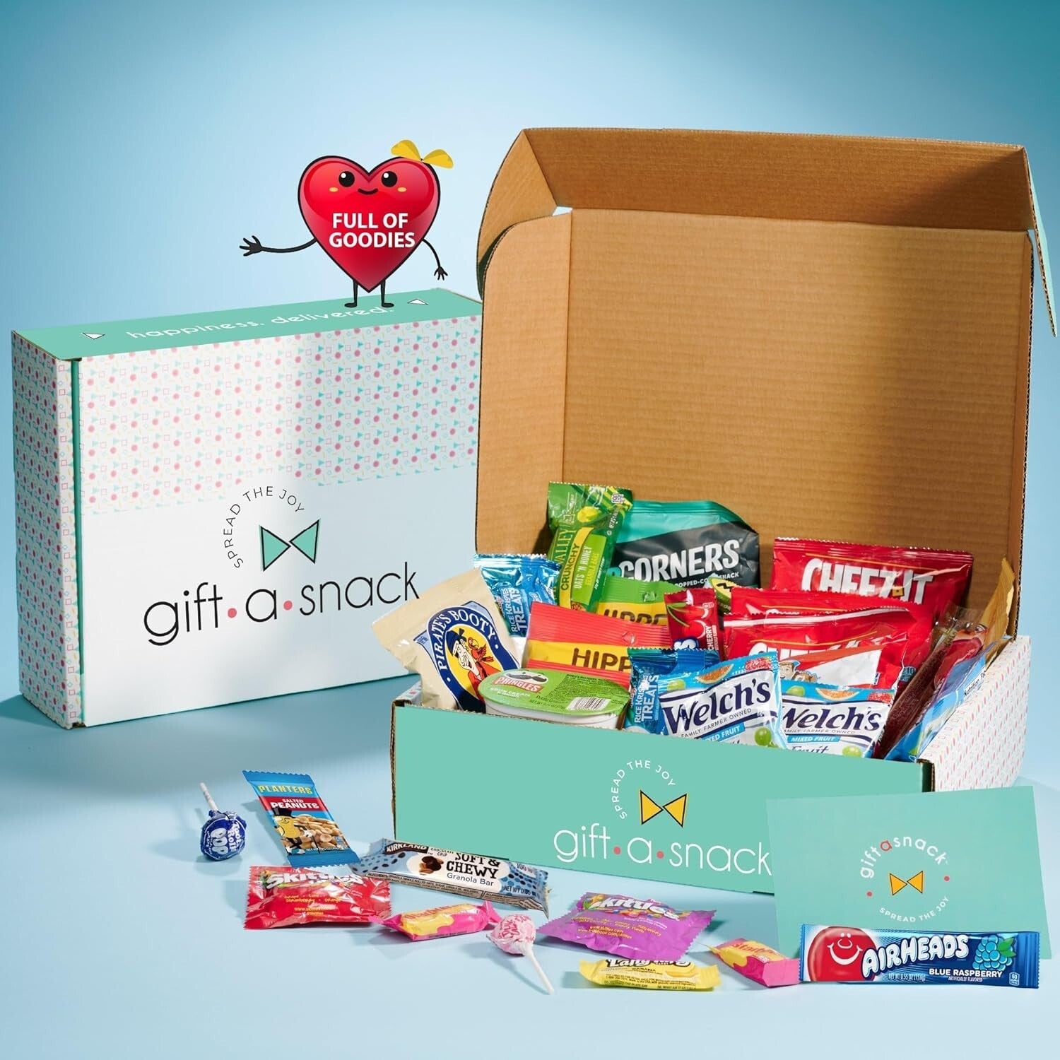 Deluxe Snack Box Care Package with Greeting Card - 150 Sweet & Savory Treats