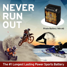 Load image into Gallery viewer, Universal Fit 12V AGM Battery - 14Ah, Reliable Power for Snowmobiles and Bikes